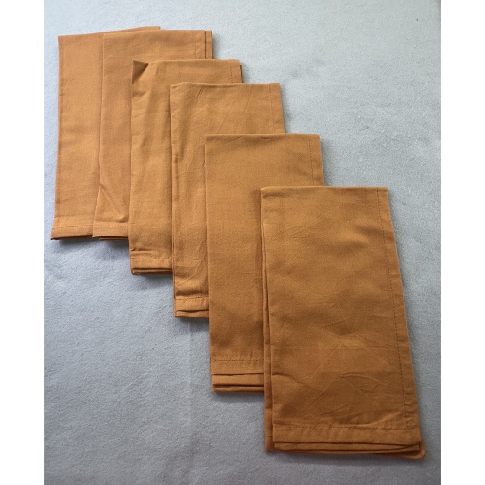 6 Pier 1 Imports FALL LEAVES Cloth Cotton Napkins THANKSGIVING Table Decor 20x20